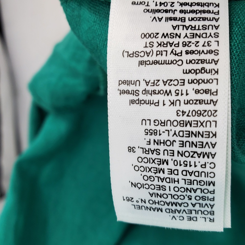 The Drop Women's Green 100% Linen Cutout Ring Detail Midi Dress XL Resort Lagen - Picture 12 of 16